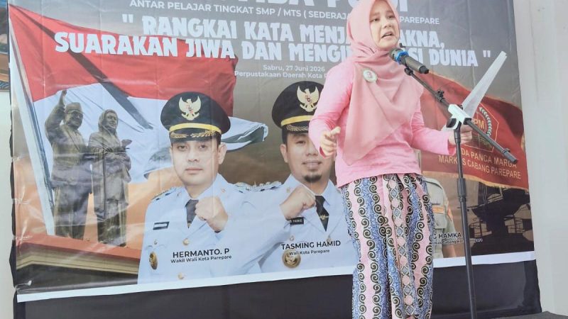 Wali Kota Dorong Pelajar Perkuat Karakter dan Cinta Tanah Air Lewat Lomba Baca Puisi PPM Parepare