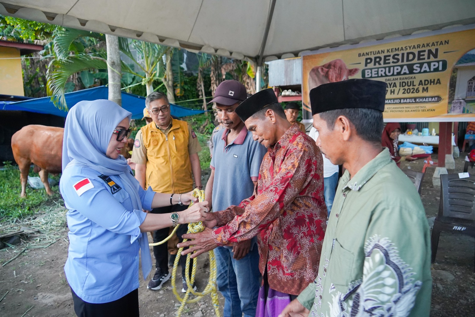 Bupati Barru Serahkan Sapi Kurban Presiden Prabowo untuk Warga Desa Nepo