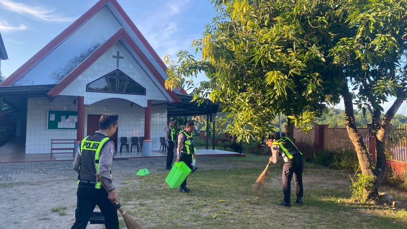 Sambut Hari Bhayangkara ke-80, Satlantas Polres Barru Gelar Bakti Religi di Masjid dan Gereja