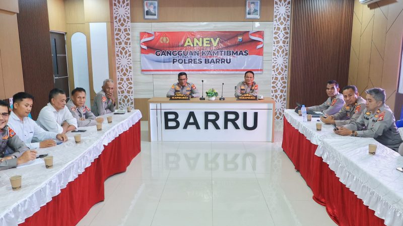 Polres Barru Ikuti Anev Kamtibmas Polda Sulsel, Perkuat Strategi Jaga Situasi Kamtibmas Tetap Kondusif