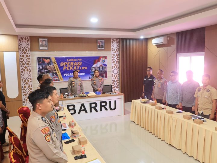 Jelang Pelatihan Pra Operasi Pekat Lipu 2026, Polres Barru Matangkan Kesiapan