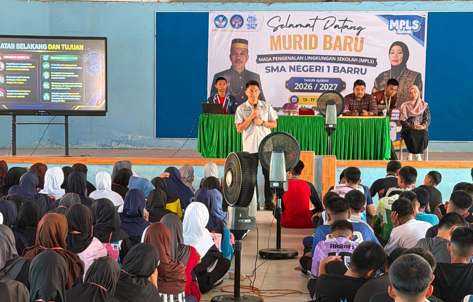 Satresnarkoba Polres Barru Edukasi 406 Siswa Baru SMAN 1 Barru tentang Bahaya NAPZA