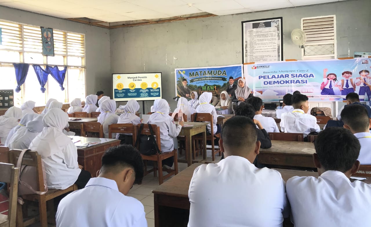 Bawaslu Parepare Edukasi Pemilih Pemula di MAN 1, Dorong Generasi Z Jadi Pelopor Pengawasan Partisipatif