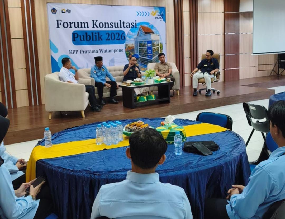 KPP Pratama Watampone Gelar Konsultasi Publik 2026, Sinergi Pusat dan Daerah Sukseskan Program MBG dan KDMP