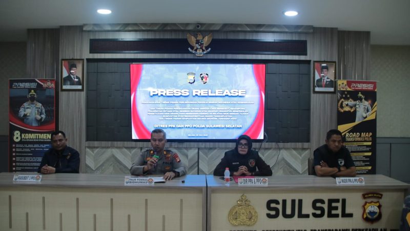 Polda Sulsel Ungkap Kasus TPPO dan Eksploitasi Anak di Dua Wilayah
