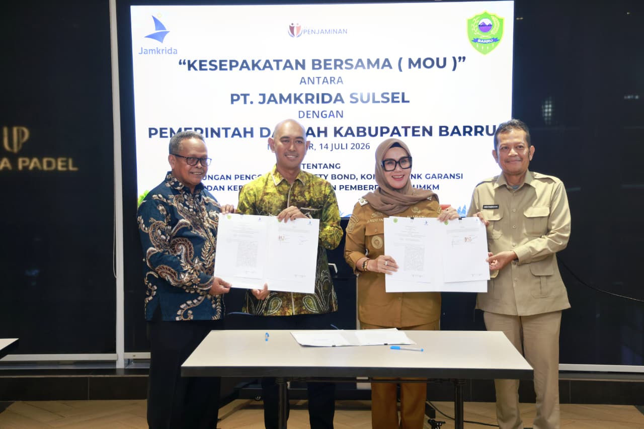 Pemkab Barru dan PT Jamkrida Sulsel Jalin Kerja Sama untuk Perkuat UMKM dan Pengadaan Barang dan Jasa