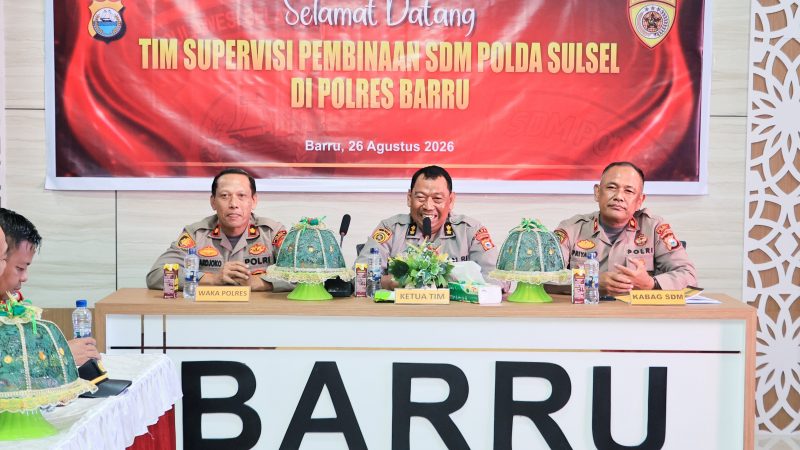 Polres Barru Terima Supervisi Biro SDM Polda Sulsel, Perkuat Pembinaan dan Profesionalisme Personel