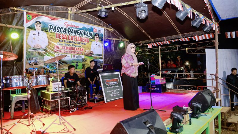 Produksi Naik Capai 14.000 Karung, Bupati Barru Hadiri Syukuran Pasca Panen Padi di Gattareng