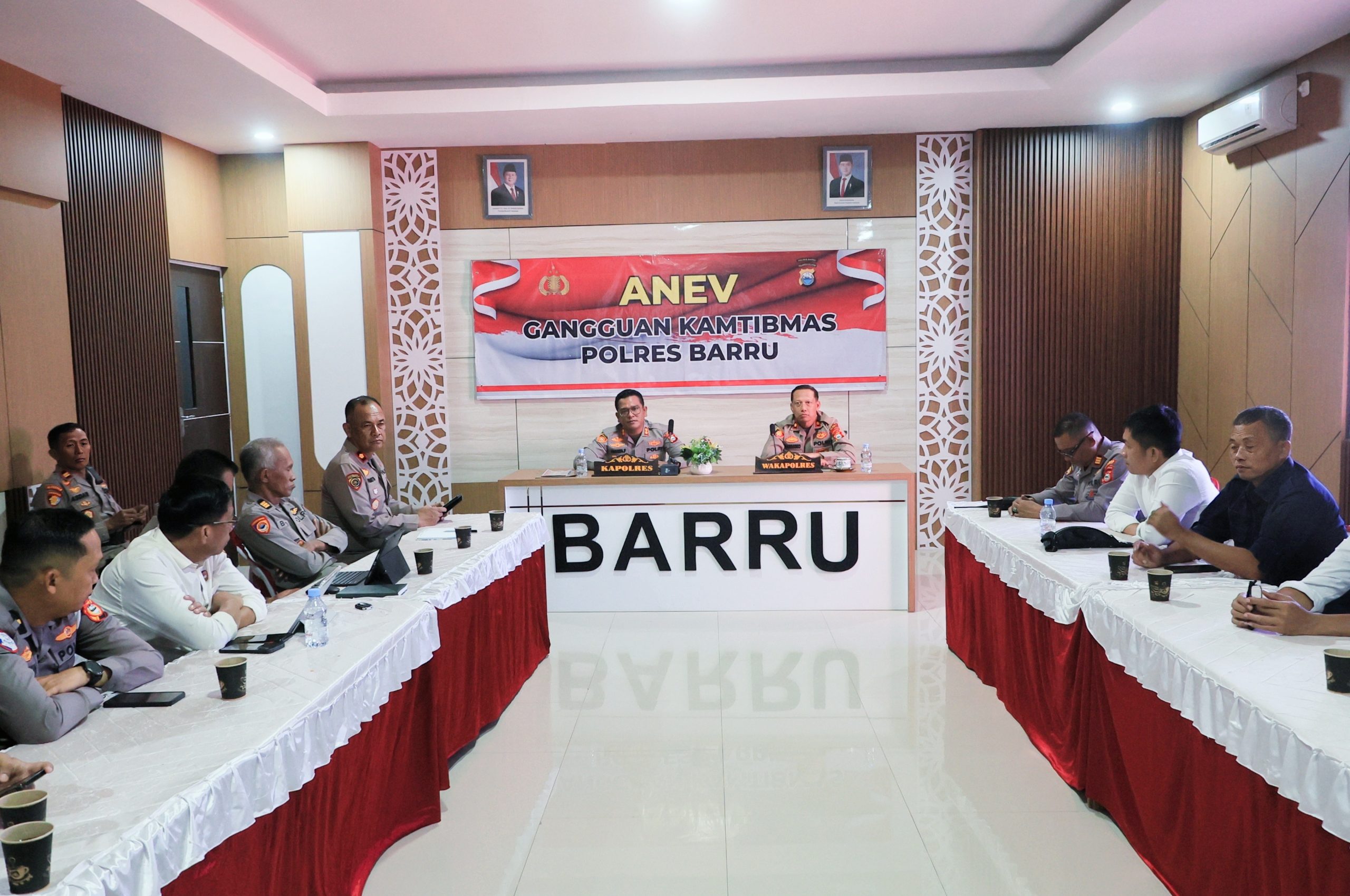 Polres Barru Ikuti Anev Mingguan Sitkamtibmas Terkini Jajaran Polda Sulsel Secara Daring