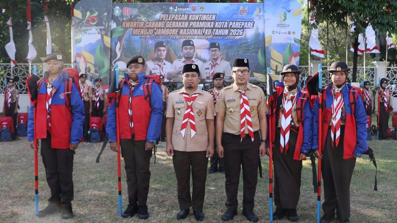 Wali Kota Parepare Tasming Hamid Resmi Lepas Kontingen Pramuka ke Jambore Nasional XII di Cibubur