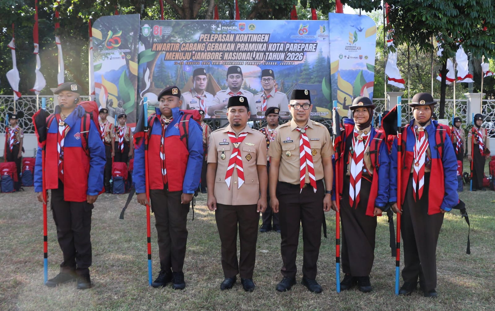 Wali Kota Parepare Tasming Hamid Resmi Lepas Kontingen Pramuka ke Jambore Nasional XII di Cibubur