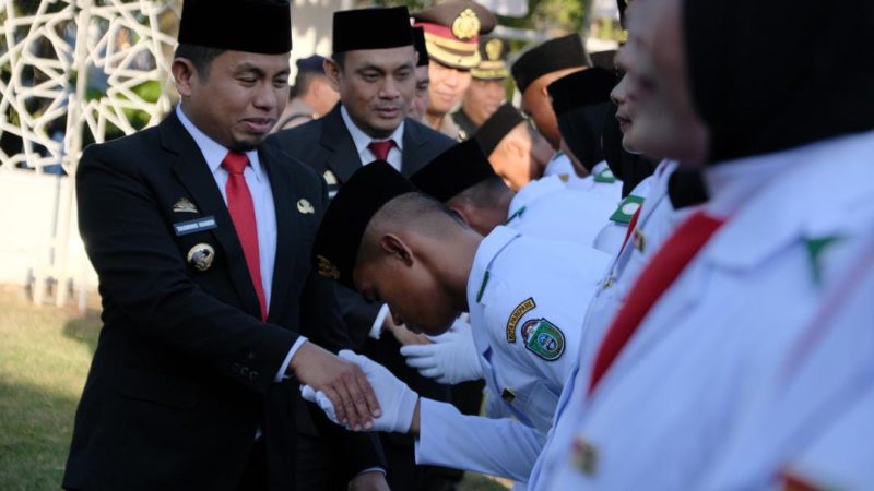 Tasming Hamid bersama Hermanto Kukuhkan Calon Paskibraka Parepare 2026