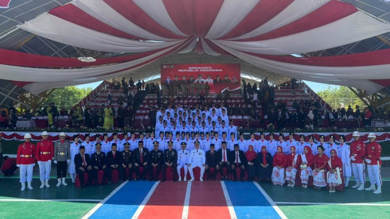 Kapolres Pangkep Ikuti Upacara Detik-Detik Peringatan HUT ke-81 Kemerdekaan RI