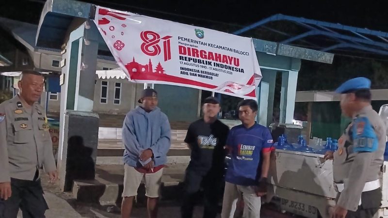Piket Penjagaan Regu 1 Polsek Balocci Laksanakan Patroli Malam, Antisipasi Gangguan Kamtibmas