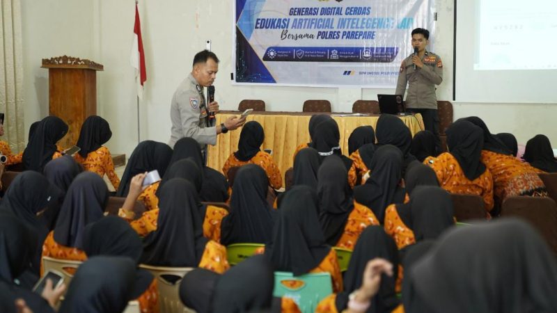 Bhabinkamtibmas Kampung Baru Gelar Pelatihan AI untuk 90 Siswa SMKN 3 Parepare