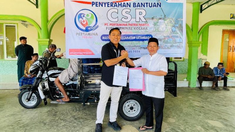 Pertamina Sulawesi Perkuat Pengelolaan Sampah di Kolaka melalui Bantuan Motor Tiga Roda