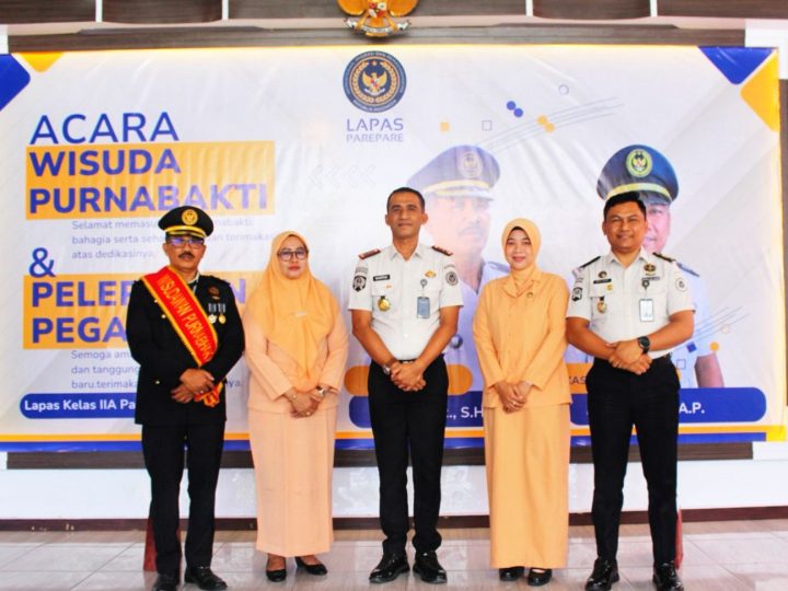 Lapas Parepare Gelar Wisuda Purnabakti dan Pelepasan Pegawai Pindah Tugas