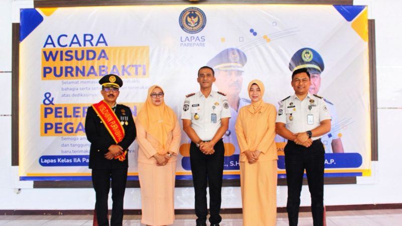 Lapas Parepare Gelar Wisuda Purnabakti dan Pelepasan Pegawai Pindah Tugas