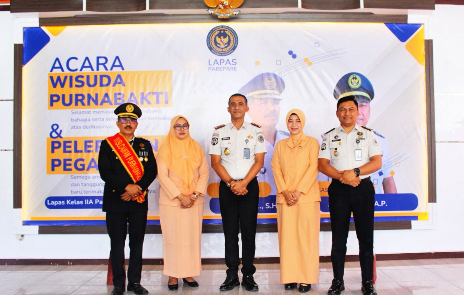Lapas Parepare Gelar Wisuda Purnabakti dan Pelepasan Pegawai Pindah Tugas