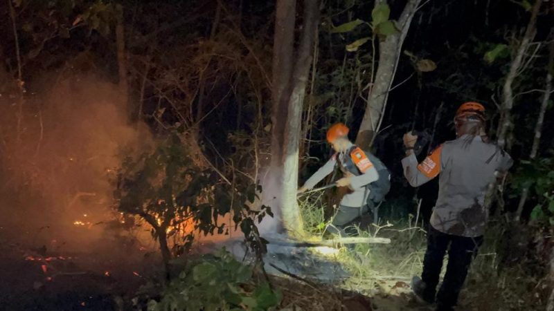 Tim SAR Batalyon B Pelopor Padamkan Karhutla di Bumi Harapan Parepare