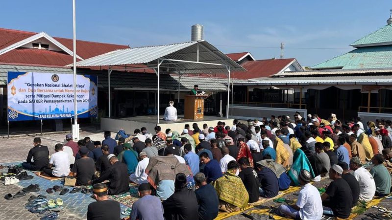 Ratusan WBP dan Puluhan Petugas Lapas Ikut Salat Istisqa dan Doa Bersama, Ikhtiar Memohon Hujan dan Mitigasi Kekeringan
