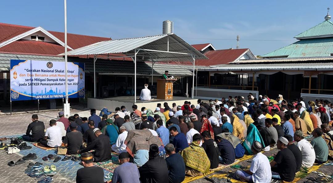 Ratusan WBP dan Puluhan Petugas Lapas Ikut Salat Istisqa dan Doa Bersama, Ikhtiar Memohon Hujan dan Mitigasi Kekeringan