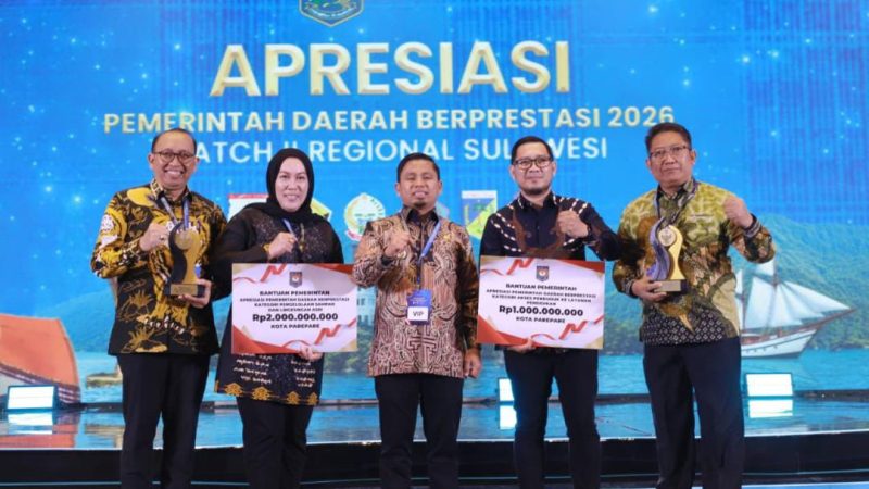 Pemkot Parepare Raih Terbaik I Pengelolaan Sampah dan Lingkungan Asri
