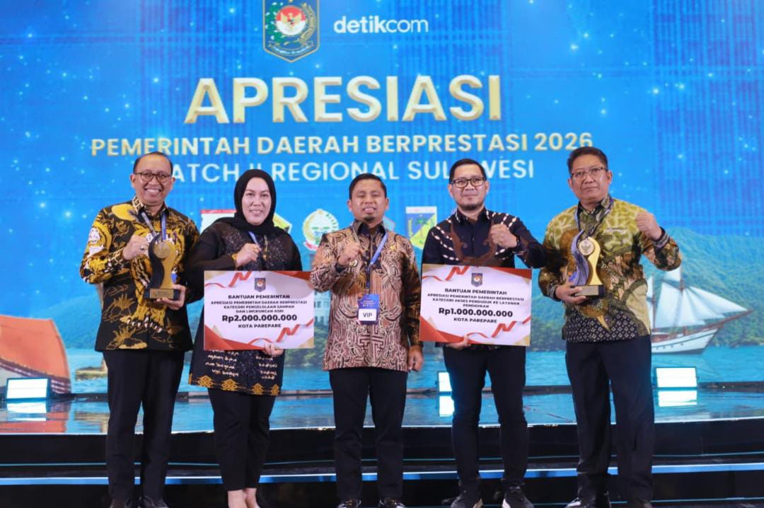 Pemkot Parepare Raih Terbaik I Pengelolaan Sampah dan Lingkungan Asri