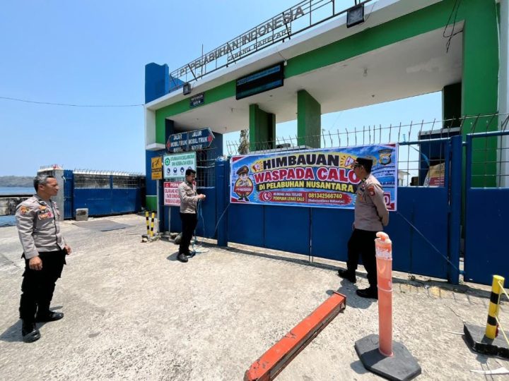 Waspada Calo di Pelabuhan Nusantara Parepare, Polsek KPN Pasang Spanduk