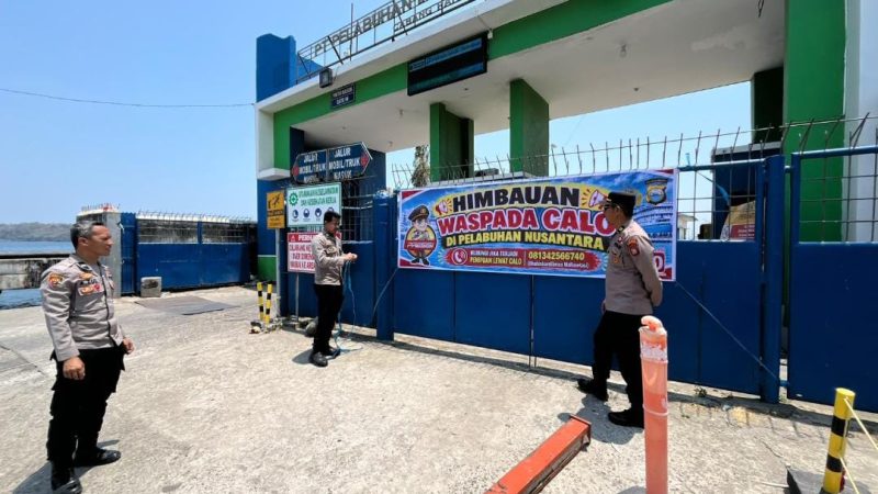Waspada Calo di Pelabuhan Nusantara Parepare, Polsek KPN Pasang Spanduk