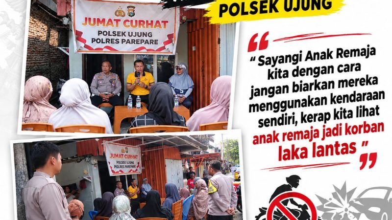 Polsek Ujung Kemas Jumat Curhat Tudang Sipulung, Sampaikan Pesan Waspada El Nino dan Keselamatan Berkendara