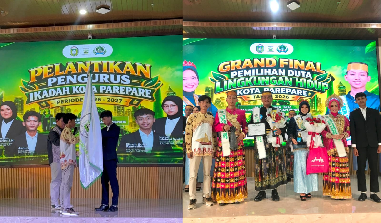 Pelantikan IKADAH, Satukan Generasi Muda untuk Lingkungan, Adhriyansyah-Sitti Aisyah Juara 1 Duta Lingkungan