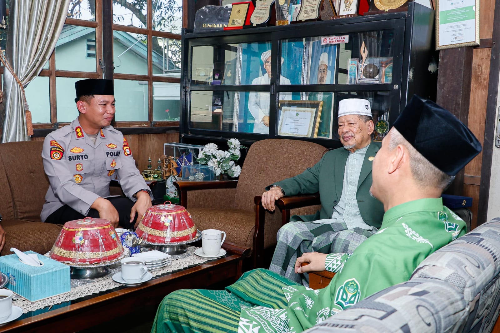 Kapolres Baru Sowan DDI Mangkoso, Sepakat Jaga Kamtibmas Barru