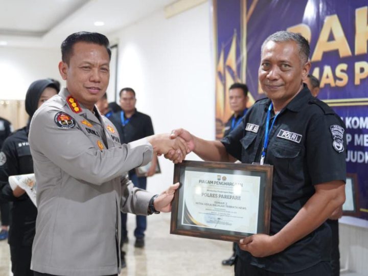 Delapan Kategori Penghargaan Rakernis Bidhumas Polda Sulsel, Polres Parepare Raih Juara 2
