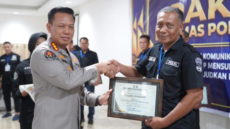 Delapan Kategori Penghargaan Rakernis Bidhumas Polda Sulsel, Polres Parepare Raih Juara 2