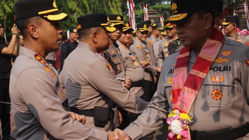 Kapolres Parepare Hadiri Penyambutan Kapolda Sulsel Irjen Pol Dr. M. Awal Chairuddin di Mapolda Sulsel