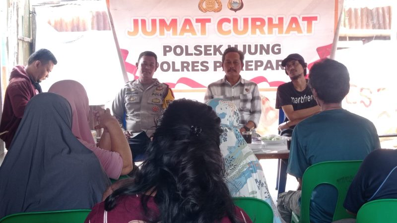 Jumat Curhat Polsek Ujung di Pemukiman Warga M.Kurdi, Dimanfaatkan Sebagai Sarana Silaturahmi Polisi Bersama Masyarakat