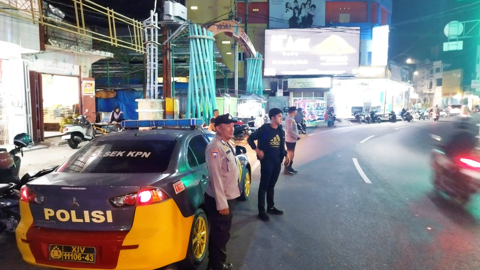 Polsek KPN Polres Parepare Intens Patroli Blue Light Antisipasi Gangguan Kamtibmas