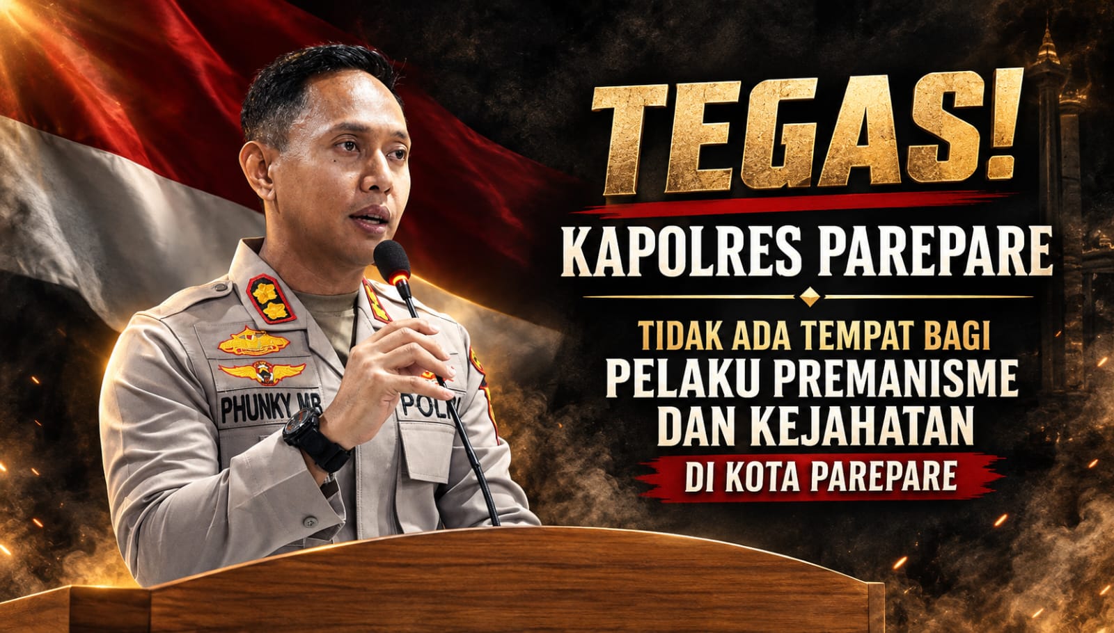 Kapolres Parepare: Tidak Ada Tempat bagi Pelaku Premanisme dan Kejahatan