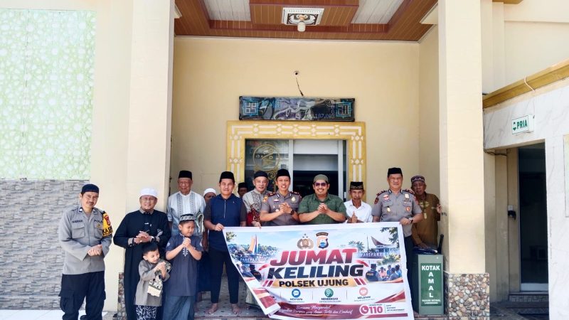 Safari Jumat Keliling di Masjid Istiqlal, Kapolsek Ujung Ajak Bersama Cegah Narkotika di Kalangan Remaja