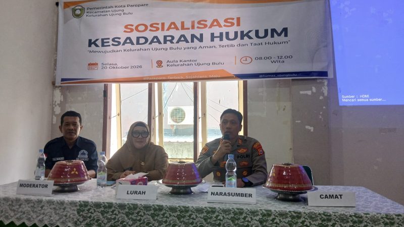 Kapolsek Ujung Pembawa Materi di Sosialisasi Kesadaran Hukum, Dukung Terwujudnya Masyarakat Sadar Hukum