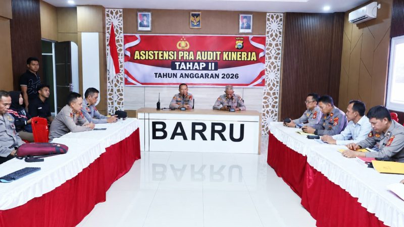 Polres Barru Gelar Asistensi Pra Audit Kinerja Tahap II 2026, Perkuat Akuntabilitas Pelaksanaan dan Pengendalian
